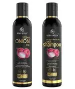 GLOW OCEAN - GLOW EVERYDAY Onion Hair Oil and Red Onion Black Seed Hair Shampoo - 100 ML (Pack of 2)