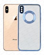 BIG WINGS Electroplated Logocut Back Cover Case for Apple iPhone XS MAX | Slim Shock Proof| Raised Edges| TPU| Polycarbonate| Anti-Shock| Anti-Yellow (Pack of : 1)