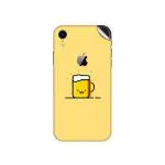 GADGETSWRAP Printed Vinyl Skin Sticker for Apple iPhone XR - Minimal Emoji Cup Of Tea