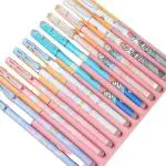 APCATIO Erasable gel pens with attached Magic wipe Eraser 0.5 mm pen Cute erasable pens with eraser Gifts For Students Office Stationery Pack of 12