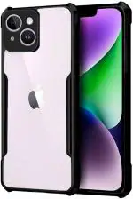 COBERTA Back Cover for Apple iPhone 14 Back Cover Case - Black Transparent