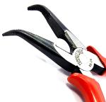 PERFECT TECH 6 Inch Bend Nose Plier | (Red) | Long Nose Pliers | Electronics Outside | Circlip Professional | Multipurpose Works | Non-Slip Handle | Pliers set tools Wrench | Non-Slip Handle