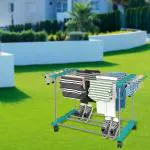 TNT The Next Trend Trixy Cloth Drying Stand, Indoor, Outdoor Standing Movable Cloth Dryer Rack with Wheels (2 Layer)(Stainless Steel)