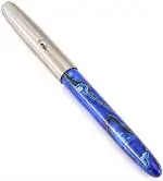 GOLD LEAF 51A Fountain Pen Hooded Extra Fine Nib 0.38mm Writing Ink Pens Office Supplies (Acrylic Blue)