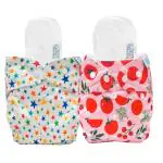 Seabird Regular Pack Of 2 Combo Freesize Adjustable, Washable & Reusable Cloth Diapers For Babies 0-3 Years With 2 Wet Free Insert Pad