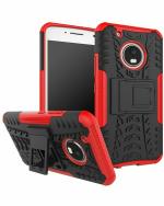 A ACCESSORIES KART Motorola G5 plus Red Polycarbonate Back Cover