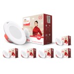 Murphy Bright Round Warm White LED Panel Conceal Down Light 6 W (Pack of 6)