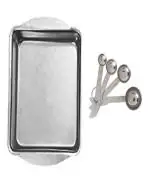 Wofier Aluminium Square Shape Cake Mould With 4 Pieces Measuring Spoons Set