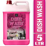 BLISS & BLUSH Dishwash Liquid 5 Liter Pink Easy Lather & Easy Rinse Off Formulation, Leaves No White Residue, Safe On Hands