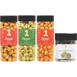 1ST fARMER Combo Peri Peri, Pudina, Tangy Tomato Foxnuts & COCO Jaggery Walnut Fox Nut, Walnuts (4 x 125 g)