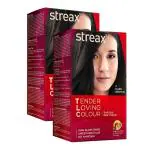 Streax Dark Brown Hair Color For Men And Women, 170 Ml (Pack Of 2)