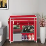 Spirited 2 Layer Red Collapsible wardrobe