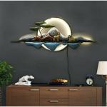 Antaryuga Design46 Wrought Iron Moon Rock Decor Decorative Wall Art, 19 X 2 X 46 Inch