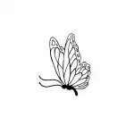SIMPLY INKED New Minimal Butterfly Temporary Tattoo, Designer Tattoo for all (New minimal butterfly tattoo) Pack of 2