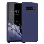 LIRAMARK Liquid Silicone Soft Back Cover Case for Samsung Galaxy S10 (Blue)