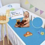 Cotton Waterproof Bed Sheet for New Born Baby Mattress Cradle Bed Multi-Purpose Baby Sleeping Mat godari (0-12 Months)_Pack of 1 (Mat-PKBL-XL)