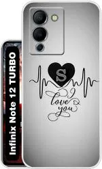 Case Club Black, White Silicon Back Cover For Infinix Note 12 Turbo