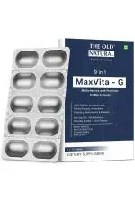 The Old Natural 9 in 1 MaxVita G Multivitamin Tablets with Probiotics for Men and Women - 10 Tablets