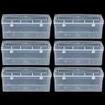 AL'WAHHAB Plastic Rectangular Shape Transparent Multipurpose Plastic Storage Boxes With Lock System use for Medicine,Jewellery,Makeup Many more Material Pack of 6