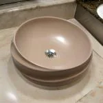 MJ CERA Table Top Wash Basin Design - Bathroom Toilet Basin - Tabletop Washing Basin - Bathroom Sink Basin(Round Design 16x16x7)