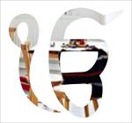 Wall1Ders Silver Ek Onkar Acrylic Wall Mirror Sticker - Medium