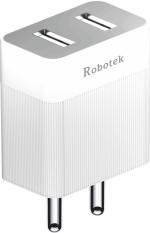Robotek Micro Usb Cable 2 A Multiport Mobile Charger (White)