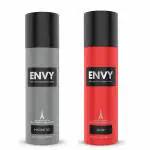 ENVY Fiery Deo & Magnetic Deo -120ML Each (Combo Pack of 2) | Long Lasting Deodorant Combo Set for Men
