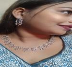 VAMIKA UNIQUE CREATIONS Jewellery gold Artificial Stone Studded Necklace colour pink Jewellery set with 1 Pair of Earring-A4