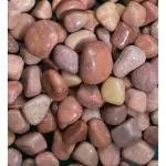 COLOUR STONE Natural Marble Pebbles Tumble Garden Stones for Outdoor Indoor Pathway Aquarium Decoration (Light Brown, 500gm)