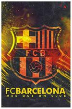Divinedesigns Multicolor Vinyl Fc Barcelona Poster