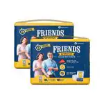 Friends Overnight Adult Diapers Pants Style - 20 Count (XL) with odour lock and Anti-Bacterial Absorbent Core