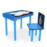 YiPi Space Study Table with LID Storage & Chair in Skyblue Color