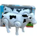 HARIDUN Walking Milk Cow Funny Toy with Light and Music for Kids