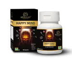 Ayuugain Happy Mind Capsules for Mind Relaxation | Promotes Restful Sleep, Reduce Stress & Anxiety | Herbal Supplement for Brain