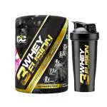 DC DOCTORS CHOICE 3Whey Fusion 1Kg Whey Protein l Pure Whey Isolate as primary source l Hydrolysate Protein l Fast Recovery l Lab Tested l 25g protein l 5.5G BCAA,11G EAA,0 sugar - Strawberry Banana Milkshake With Shaker