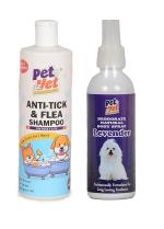 Pet Vet Animal Health Anti-Tick & Flea Shampoo with Free Lavender Deo 100 ML |Neem Extract | Tulsi Extract | Lemongrass Extract | for Dog and Cat Hair Shampoo, Animal Shampoo, Pet Shampoo 500 ML