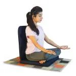 Kawachi Meditation and Yoga Floor Chair with back support - I83-Dark Blue