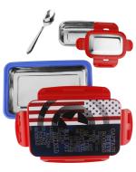 SKI Rolex Big Insulated Steel 2 Containers Lunch Box (Captain America)