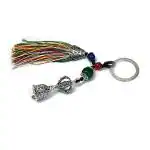 Astroghar Multicolor Tibetan Nepalese Auspicious Dorje Drilbu Bell Key Chain