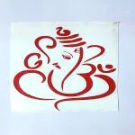 101 DESIGNS POINT , PACK OF GANESH ORIGINAL HANDMADE STICKER SIZE 6 BY 6 IN