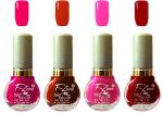 OUR Beauty Multicolor Extra Shine Long Wear Durable Nail Polish Ks61, 24 ml (Pack Of 4)
