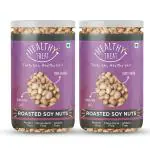 Healthy Treat Roasted Soyabean - Protein Rich 400 gm (Pack of 2-200 gm each) | Crunchy & Delicious Roasted Snacks | Natural and Tasty Soyabean Snack