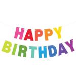 Festiko 1 Pc Happy Birthday Letter Banner, Multicolor Happy Birthday Banner, Rainbow Birthday Decoration Banner, Hanging Decorations