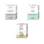 WON AYURVEDA Charcoal### Neem And Baby Bathing Soap - (Pack Of 3)