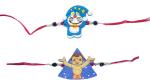Kavim Kids KARA 22224 Assorted Rakhi Set (Doremon and Chota Bheem Rakhi)