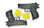 Shivsoft Plastic Bullets Toy Gun for Kids with Aprox 30 bb Bullets Made in India P729 (Pack of 2)
