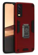 U&E Red Polycarbonate Back Cover For Vivo Y12S