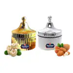 ShimNick Dryfruits | Diwali Gift | Glass Lining Jars With California Almonds, Cashew Jumbo (200 Gram Each) | Gift For Employees, Staff, Relatives | Best Gift For Diwali