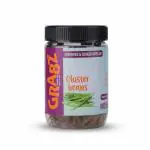 Grabz Crunchy Cluster Beans(Guar) Chips Jar(Sun Dried, Air-Fried, Sprinkled with Olive Oil(<0.1%) and Herbs). 2x60gms