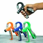 FirstFit Hand Grip Strength Trainer with Counter, Hand Grip Strengthener with Counter, Adjustable Resistance 5 to 60 kg, Non-Slip Gripper, Perfect for Athletes & Hand Exercising (Assorted Color)
